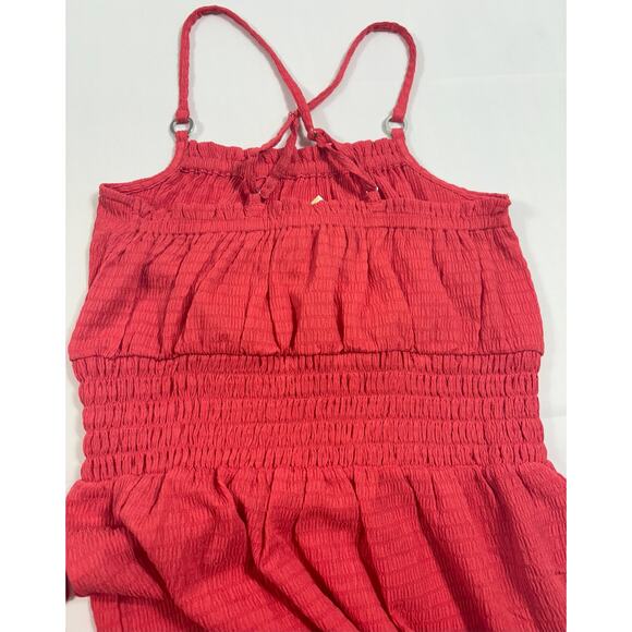 Michael Kors NWT Geranium Red Smocked Maxi Dress Size Medium - Picture 5 of 8